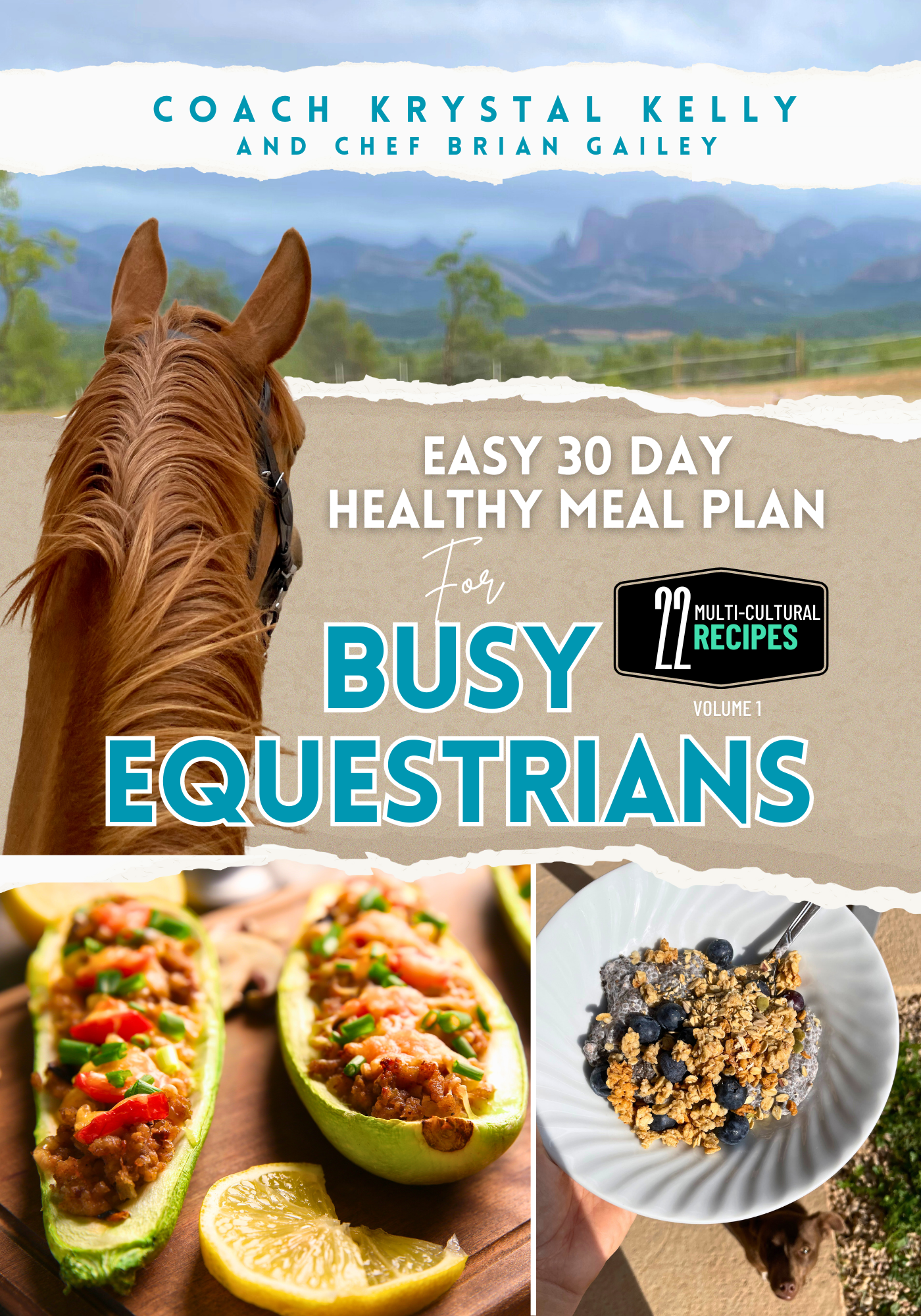 Easy 30 Day Meal Plan Cookbook for Busy Equestrians Cover